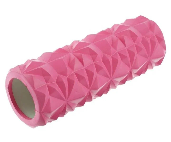 Роллер для йоги, 33x11 см, цвет розовый