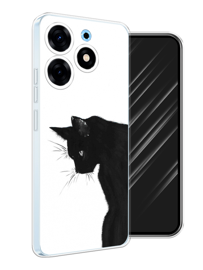 

Чехол Awog на Tecno Spark 10 Pro "Black cat", Черный;белый, 303750-1