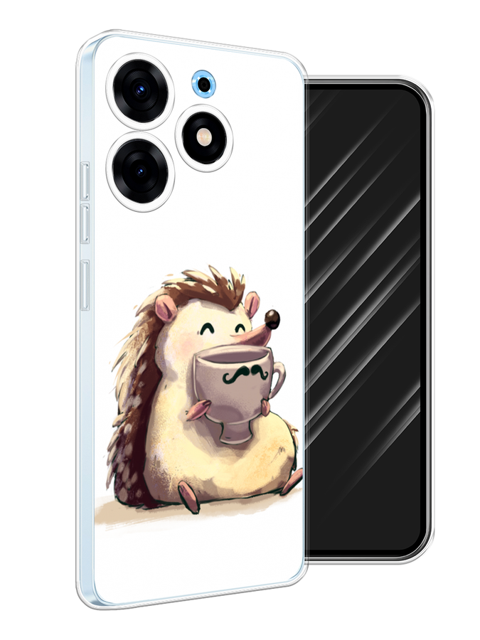 

Чехол Awog на Tecno Spark 10 Pro "Еж кофеман", Белый;коричневый;бежевый, 303750-10