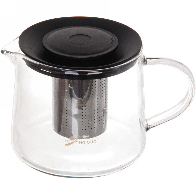 Заварочный чайник Селфи Хай-Тек 1000мл с металлическим ситом и пластиковой крышкой