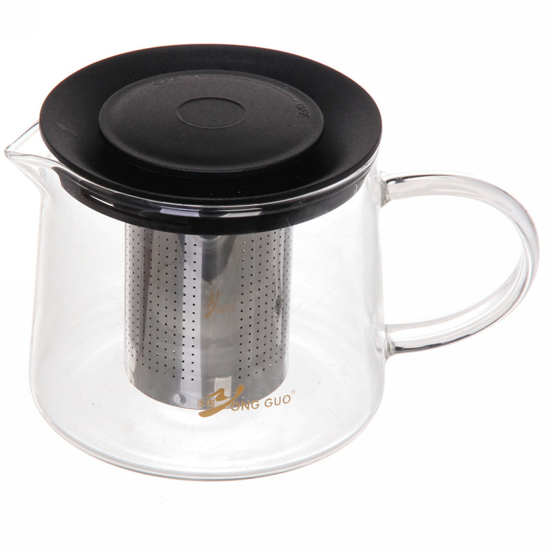 Заварочный чайник Селфи Хай-Тек 600мл стеклянный с металлическим ситом