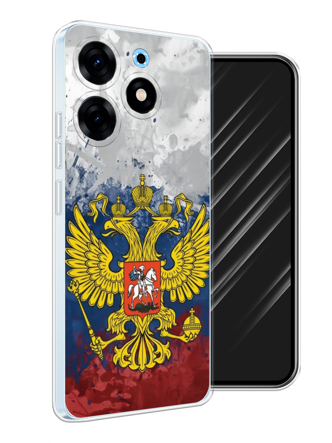 

Чехол Awog на Tecno Spark 10 Pro "РФ", Белый;синий;красный, 303750-5