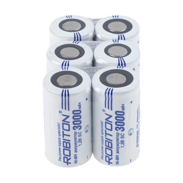 

Аккумулятор ROBITON 3000МНSC High Power, Ni-МН, 1.2 В, 3000 мАч (комплект из 6 штук)
