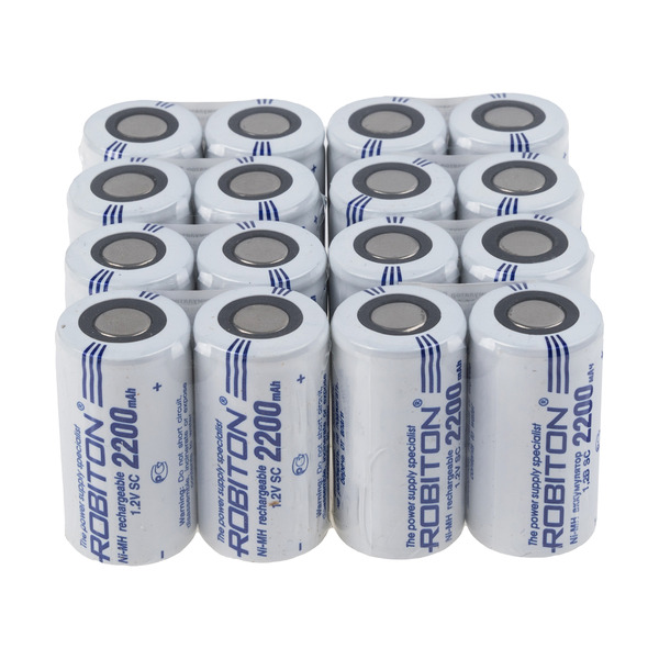 

Аккумулятор ROBITON 2200МНSC High Power, Ni-МН, 1.2 В, 2200 мАч (комплект из 16 штук)