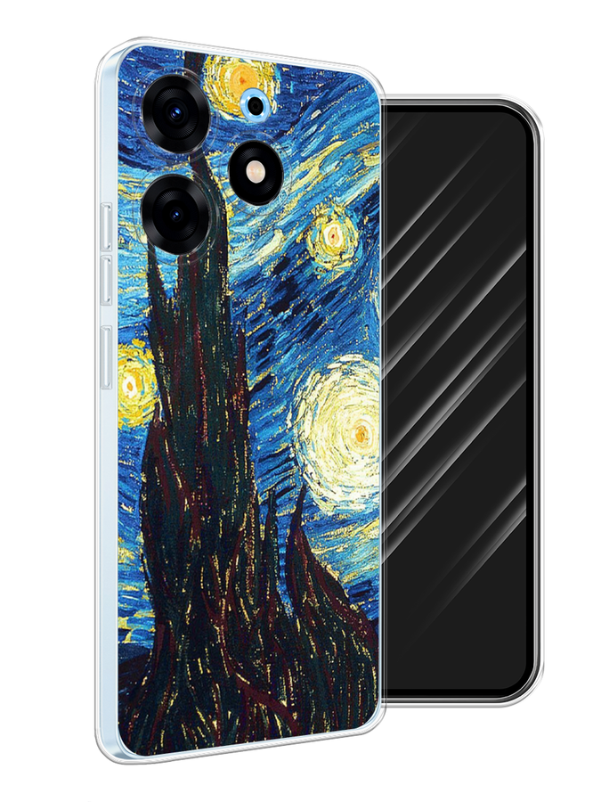 

Чехол Awog на Tecno Spark 10 Pro "Ван Гог Звездная ночь", Желтый, 303750-9
