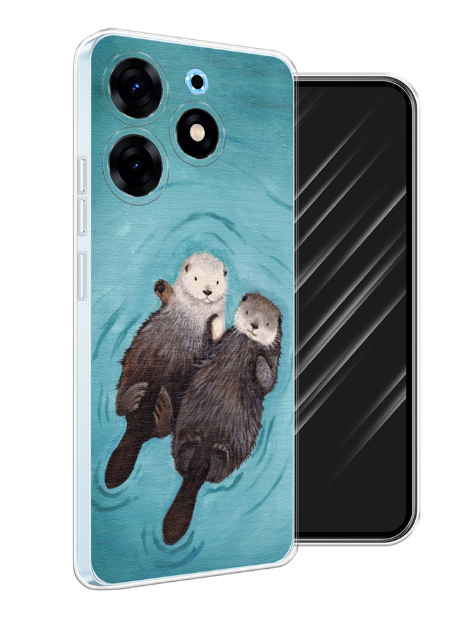 

Чехол Awog на Tecno Spark 10 Pro "Парочка бобров", Голубой, 303750-10