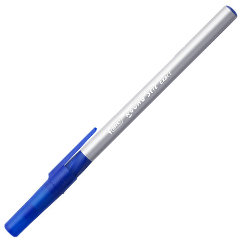 

Ручка шариковая с грипом BIC Round Stic Exact, СИНЯЯ, корпус серый, узел 0,7 мм, ли