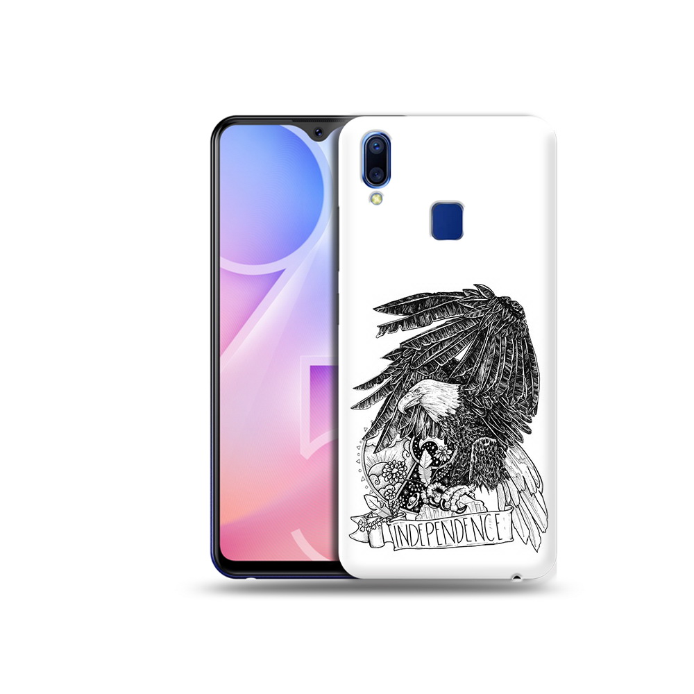 

Чехол MyPads Tocco для Vivo Y95 черно белый сокол (PT122996.436.688), Прозрачный, Tocco