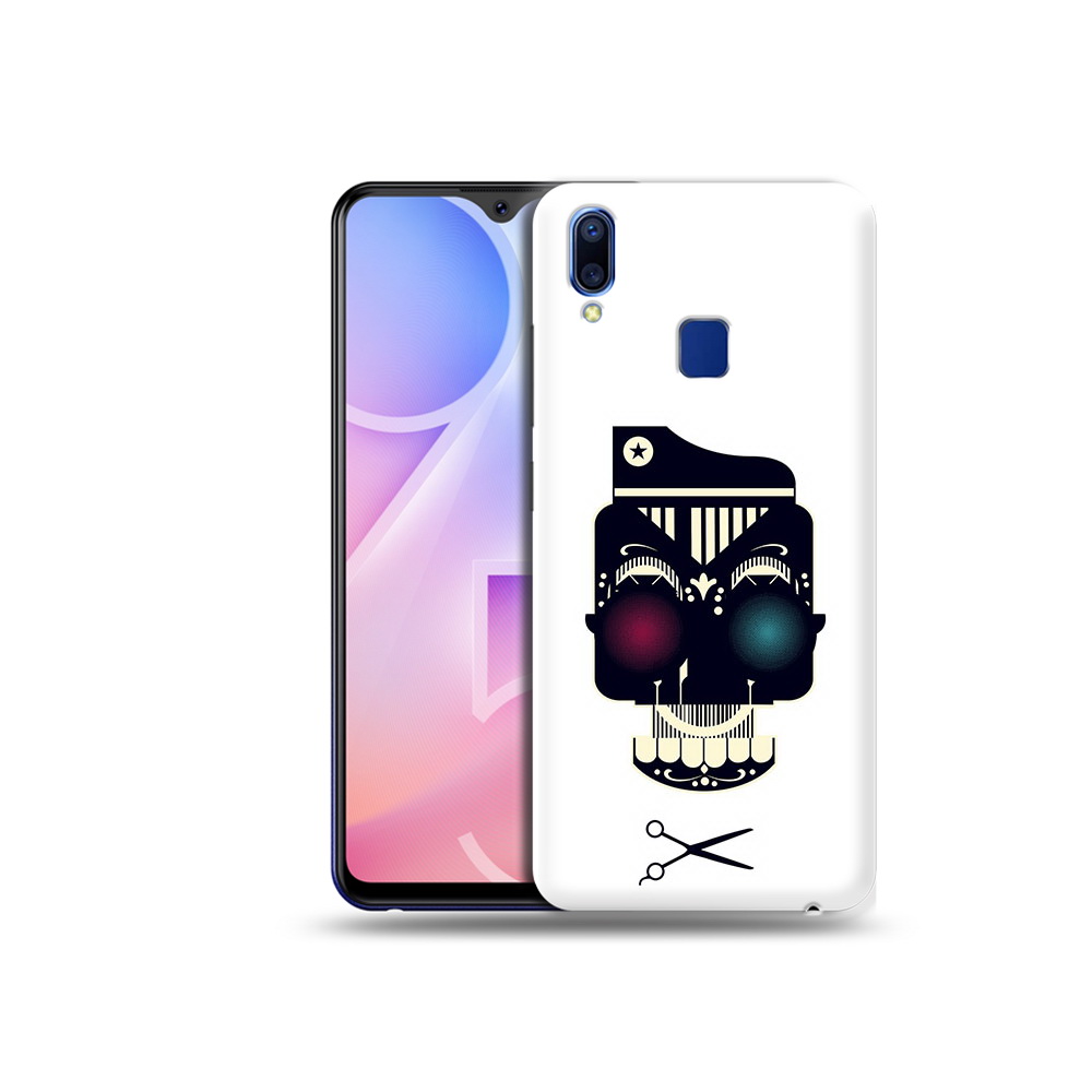 

Чехол MyPads Tocco для Vivo Y95 черно белый скелет с яркими глазами (PT122996.436.687), Прозрачный, Tocco