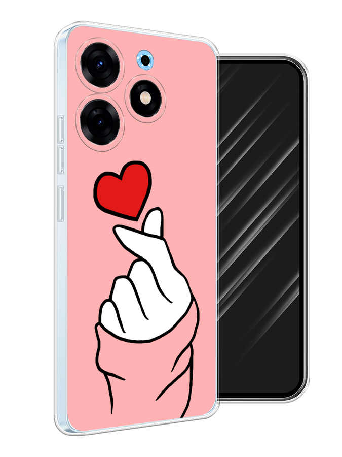 

Чехол Awog на Tecno Spark 10 Pro "Милое сердечко", Белый;красный;черный, 303750-7