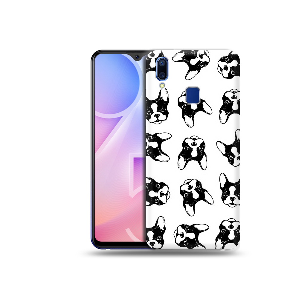 

Чехол MyPads Tocco для Vivo Y95 черно белые собачки (PT122996.436.683), Прозрачный, Tocco