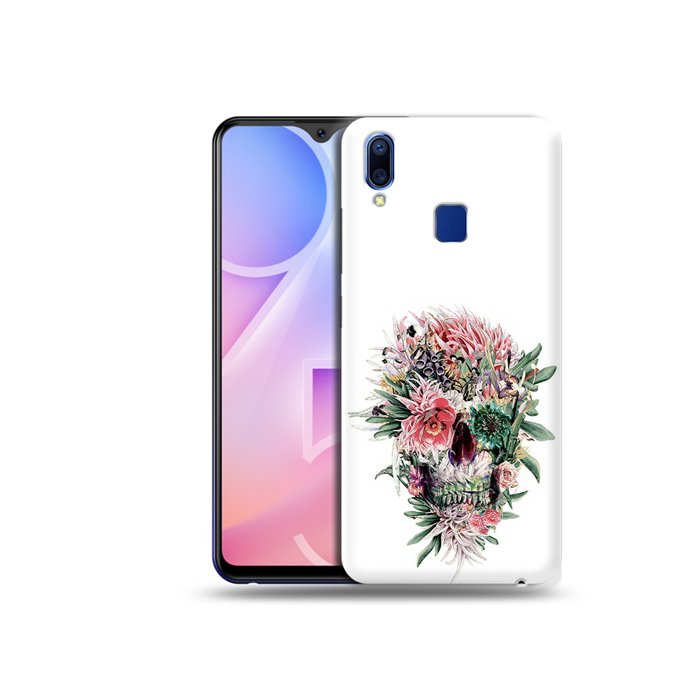 

Чехол MyPads Tocco для Vivo Y95 череп из цветов (PT122996.436.677), Прозрачный, Tocco