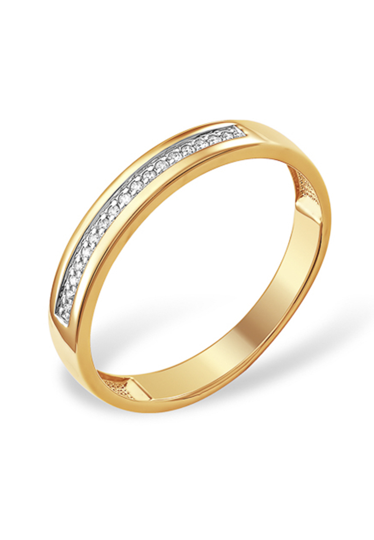 Кольцо из желтого золота с бриллиантом р. 18 Kari Jewelry К13114441