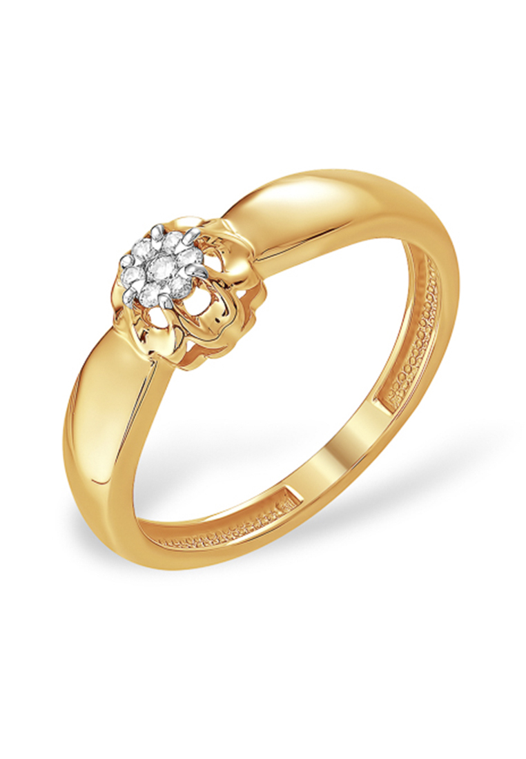 Кольцо из желтого золота с бриллиантом р. 18 Kari Jewelry К15115622