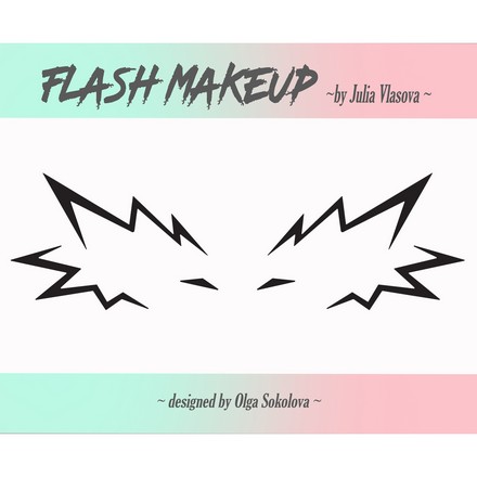 

Наклейки для макияжа FLASH MAKEUP, Fantasy №05 «Молнии», черные