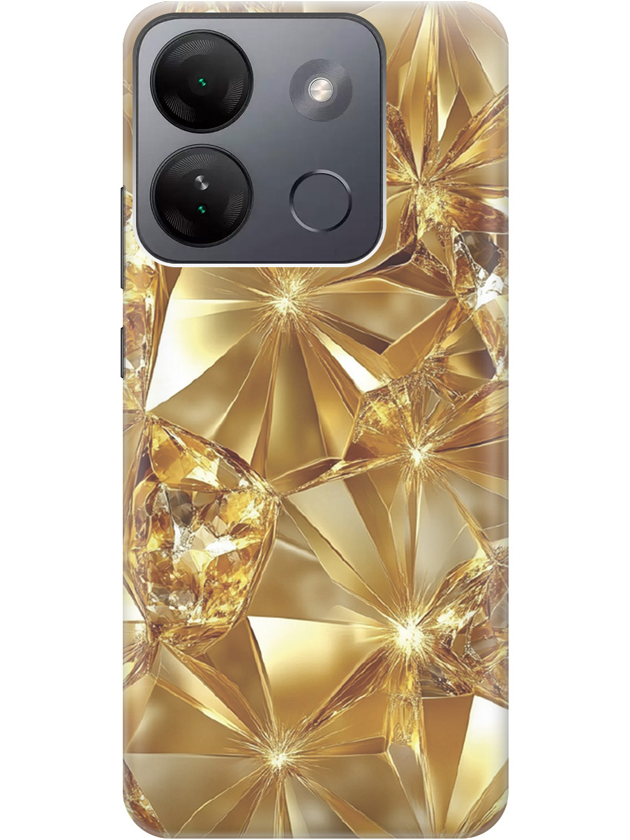

Силиконовый чехол на Infinix Smart 7 HD с принтом "Желтый сапфир", Прозрачный;золотистый, 769392032