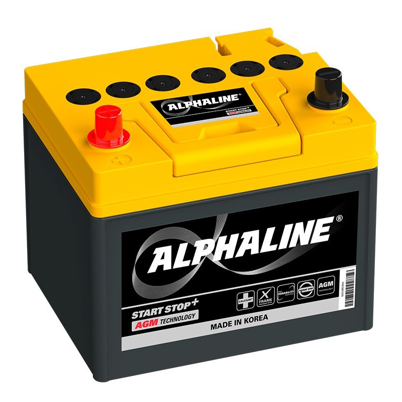 

Авто аккумулятор ALPHALINE AGM S55D23R (12В 50Ач 550А 230х172х200) прямая полярность, S55D23R