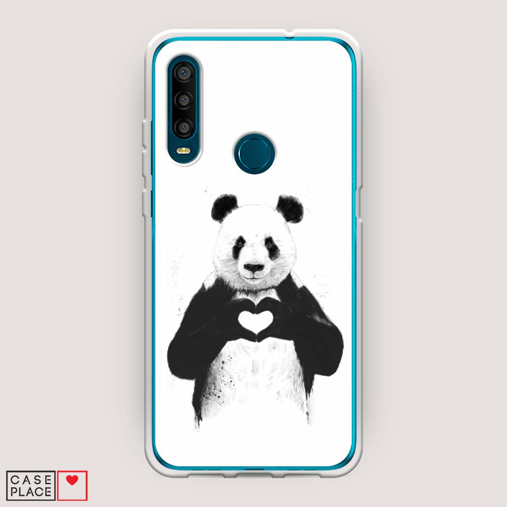 

Чехол Awog на Alcatel 1SE (2020) / Алкатель 1SE (2020) "Панда love", Разноцветный, 171250-10