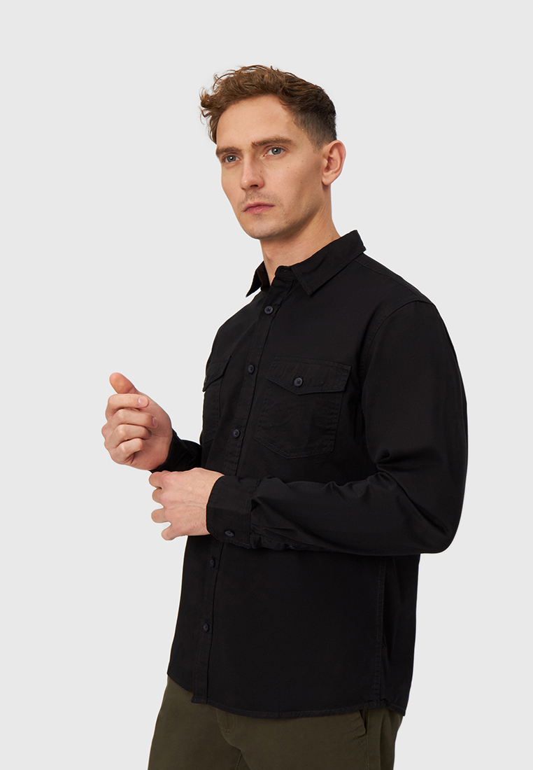 

Рубашка мужская Modis M212M00090G768M04 черная S, M212M00090G768M04