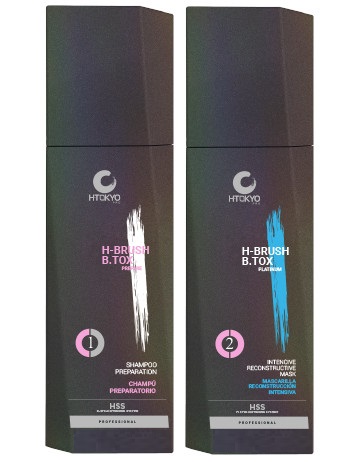 

Набор H-Tokyo PRO Shampoo Prepair + H-Brush Botox Capilar с синим пигментом 2*500 мл