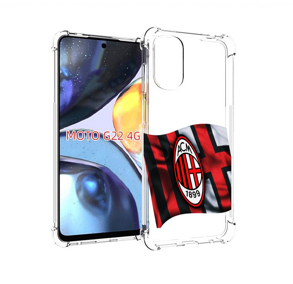 

Чехол MyPads фк милан мужской для Motorola Moto G22 4G, Прозрачный, Tocco
