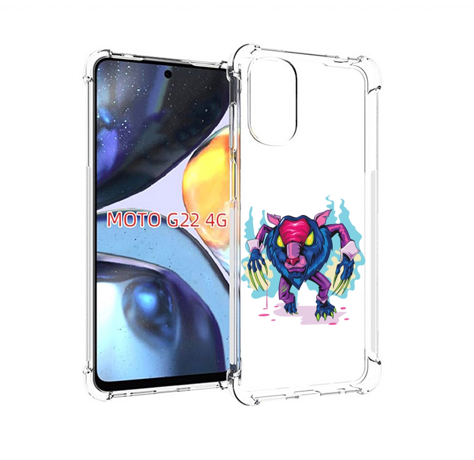 

Чехол MyPads фиолетовая-россомаха для Motorola Moto G22 4G, Прозрачный, Tocco