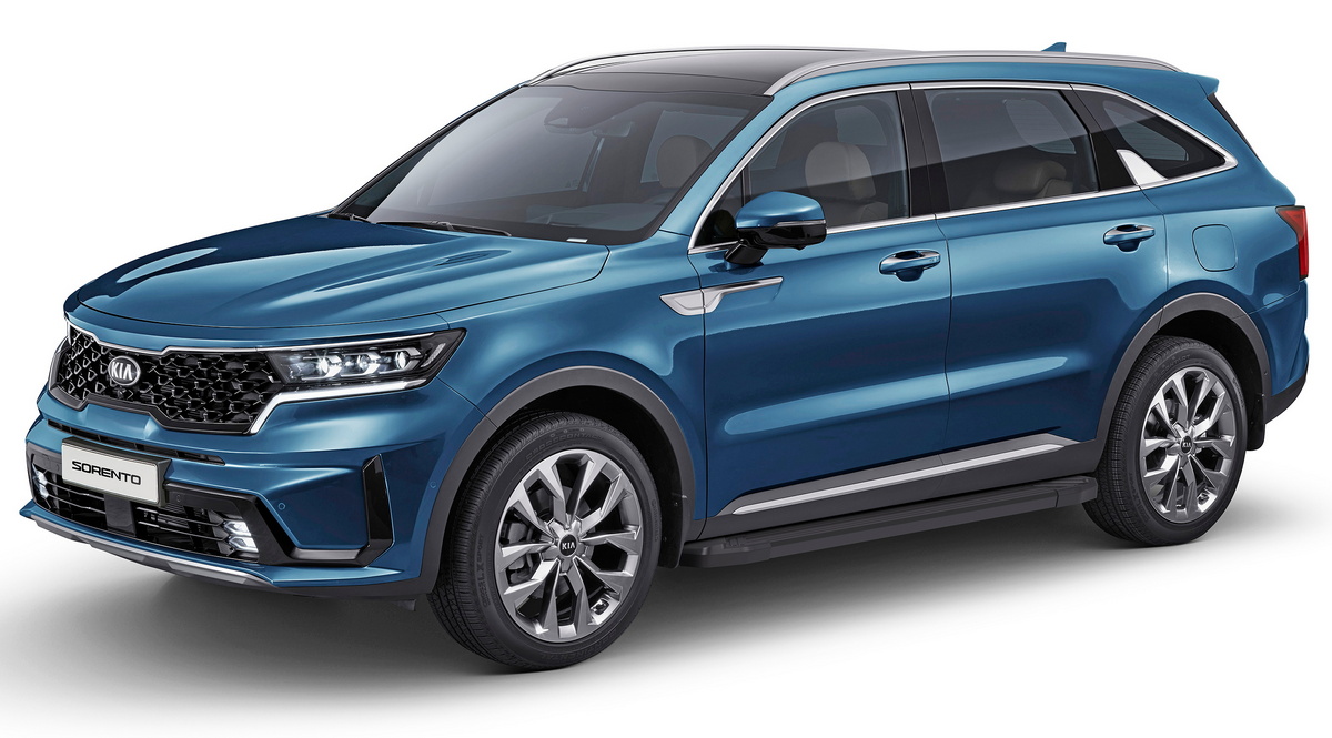 фото Пороги на автомобиль "black" rival для kia sorento iv 2020-н.в., 180 см, f180alb.2806.1