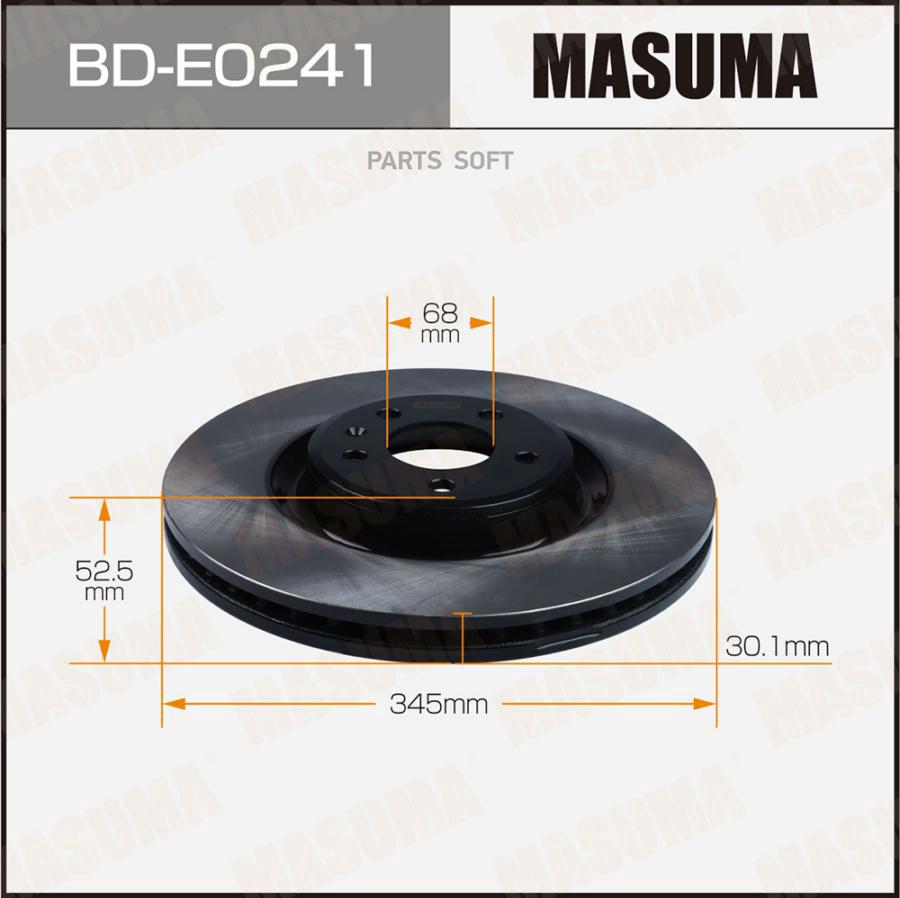 Диск тормозной MASUMA front AUDI A5, A6 11-