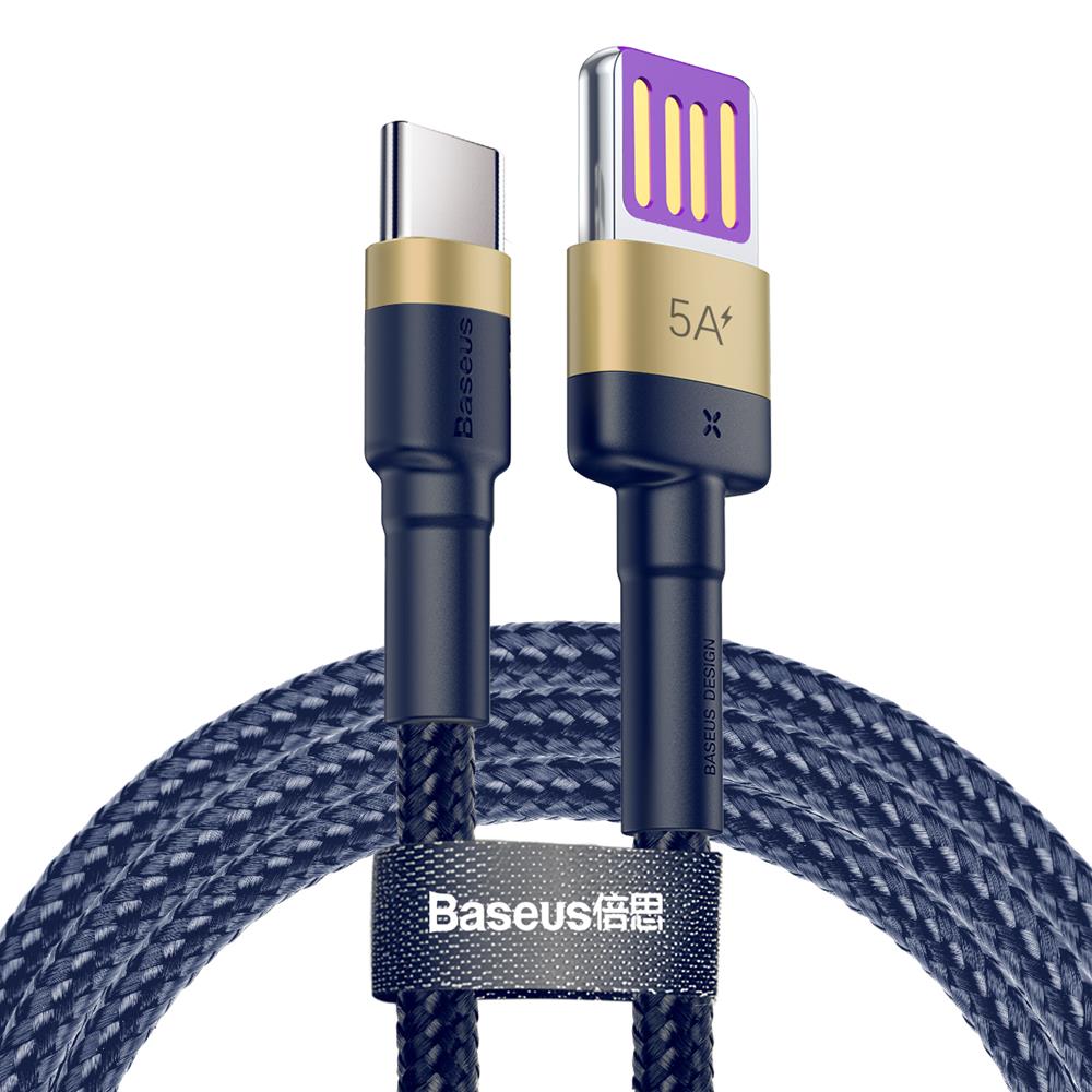 

Baseus Quick Charging Data cable USB Double-sided For Type-C 40W 1m Gold blue, Double-sided Blind Interpolation For Type-C