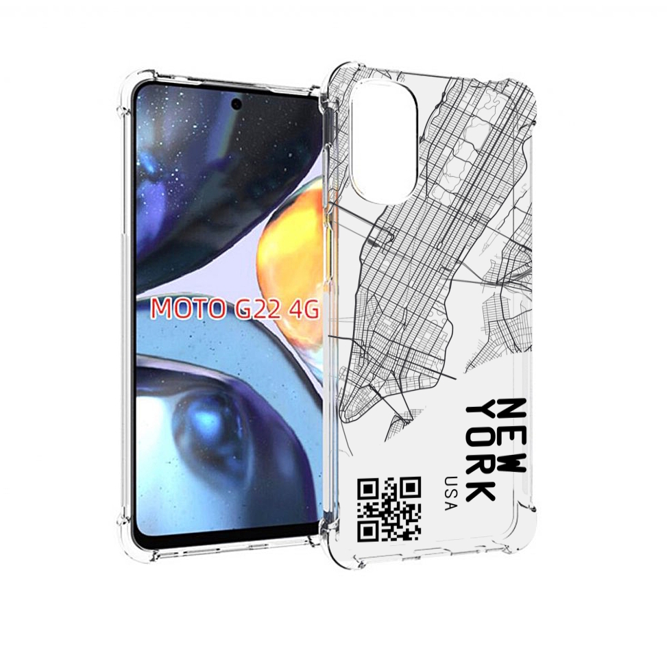 

Чехол MyPads схема-нью-йорк для Motorola Moto G22 4G, Прозрачный, Tocco