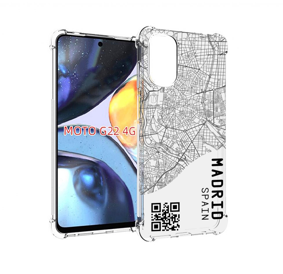 

Чехол MyPads схема-мадрид для Motorola Moto G22 4G, Прозрачный, Tocco