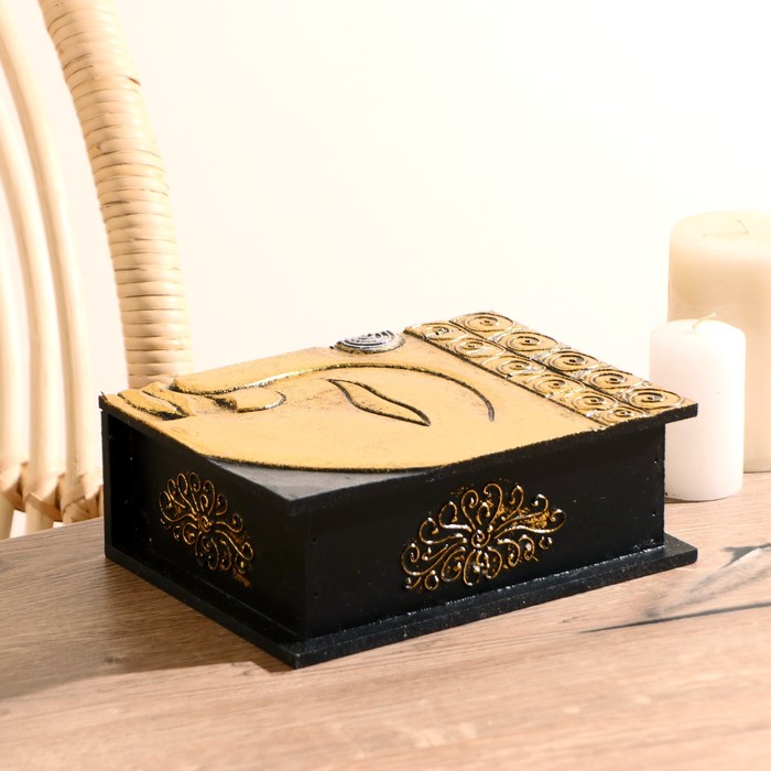 

Шкатулка "Око" 20х15х7,5 см, албезия, Indonesian style