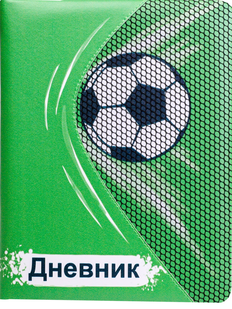 

Дневник ProfPress мяч в сетке-1, тв. переплет, кожзам с печатью, аппликация, ляссе, 48 л, Д48-1397