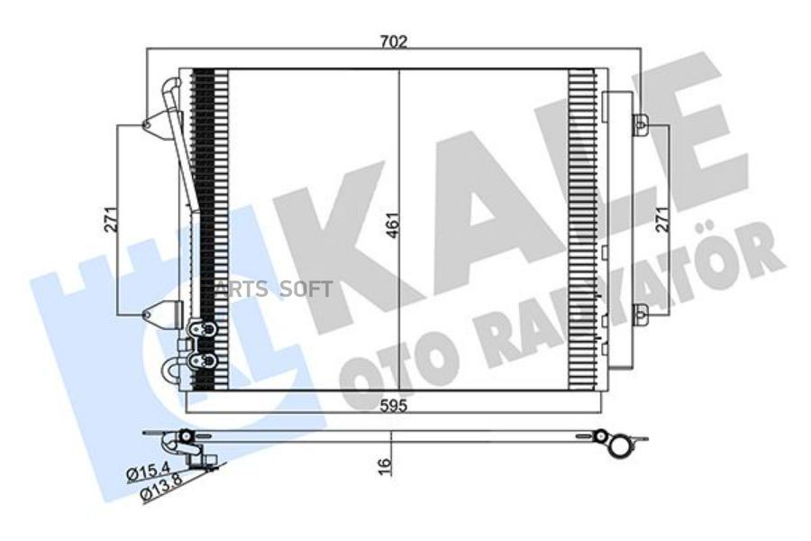 

376100 Радиатор Кондиционера Vw Passat 2.0Tfsi-3.6Fsi 05> KALE 376100