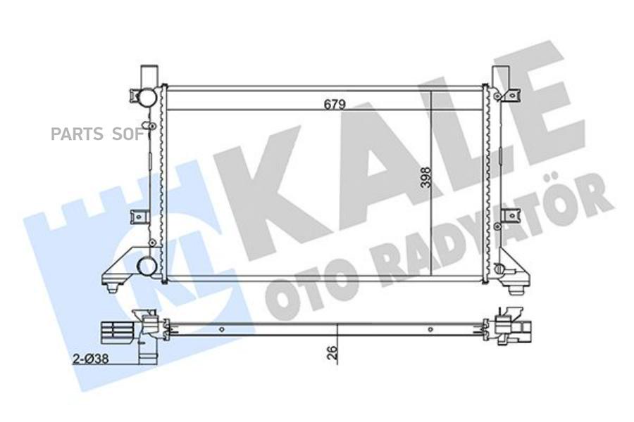 

345875 Радиатор Системы Охлаждения Vw Lt28 2.3-2.8Tdi 96> KALE 345875