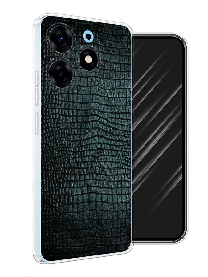 

Чехол Awog на Tecno Spark 10 Pro "Черная змея", Черный;серый;голубой, 303750-3