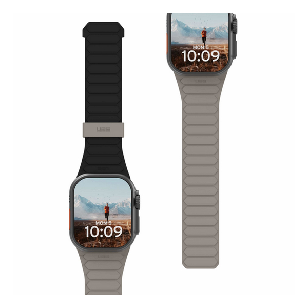 

Ремешок силиконовый UAG Pathfinder Silicone для Apple Watch 49/45/44/42мм черный/титановый, Pathfinder