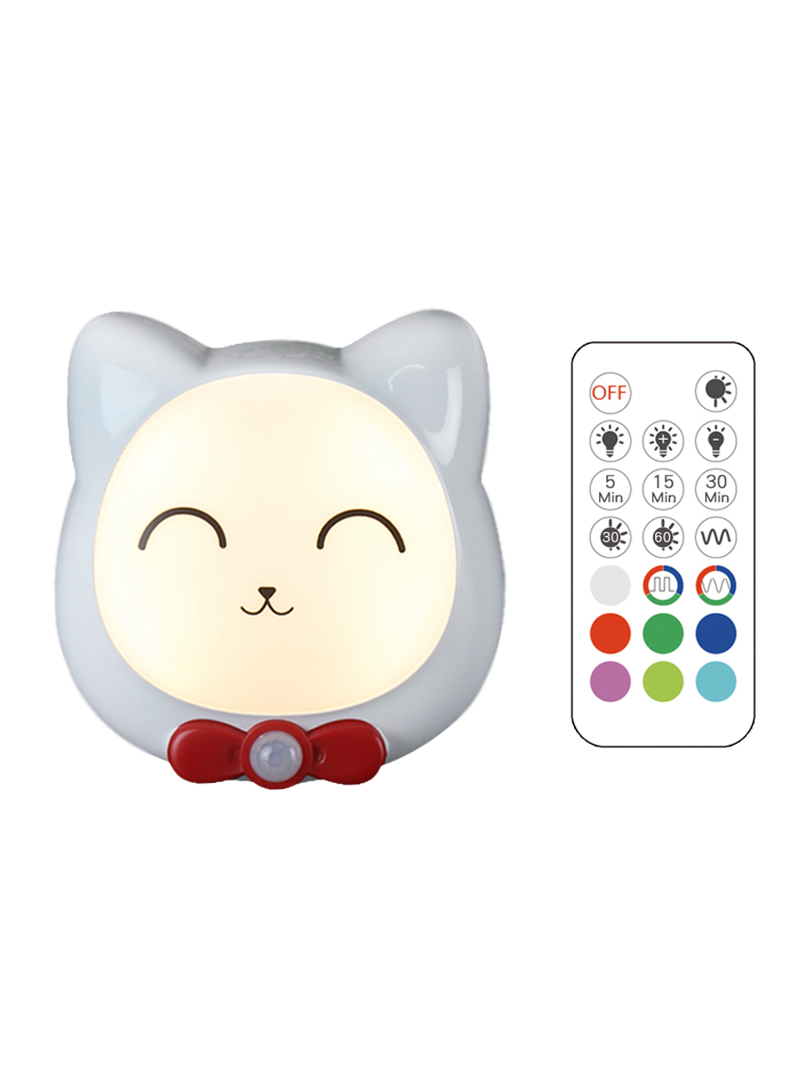 фото Автономный светодиодный светильник, cl-w20w, белый, "кошка", настенный, бесконтактный art style