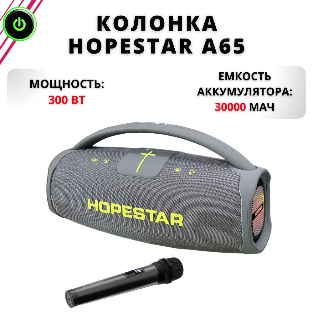 

Портативная колонка Hopestar A65 Gray, Серый, A65