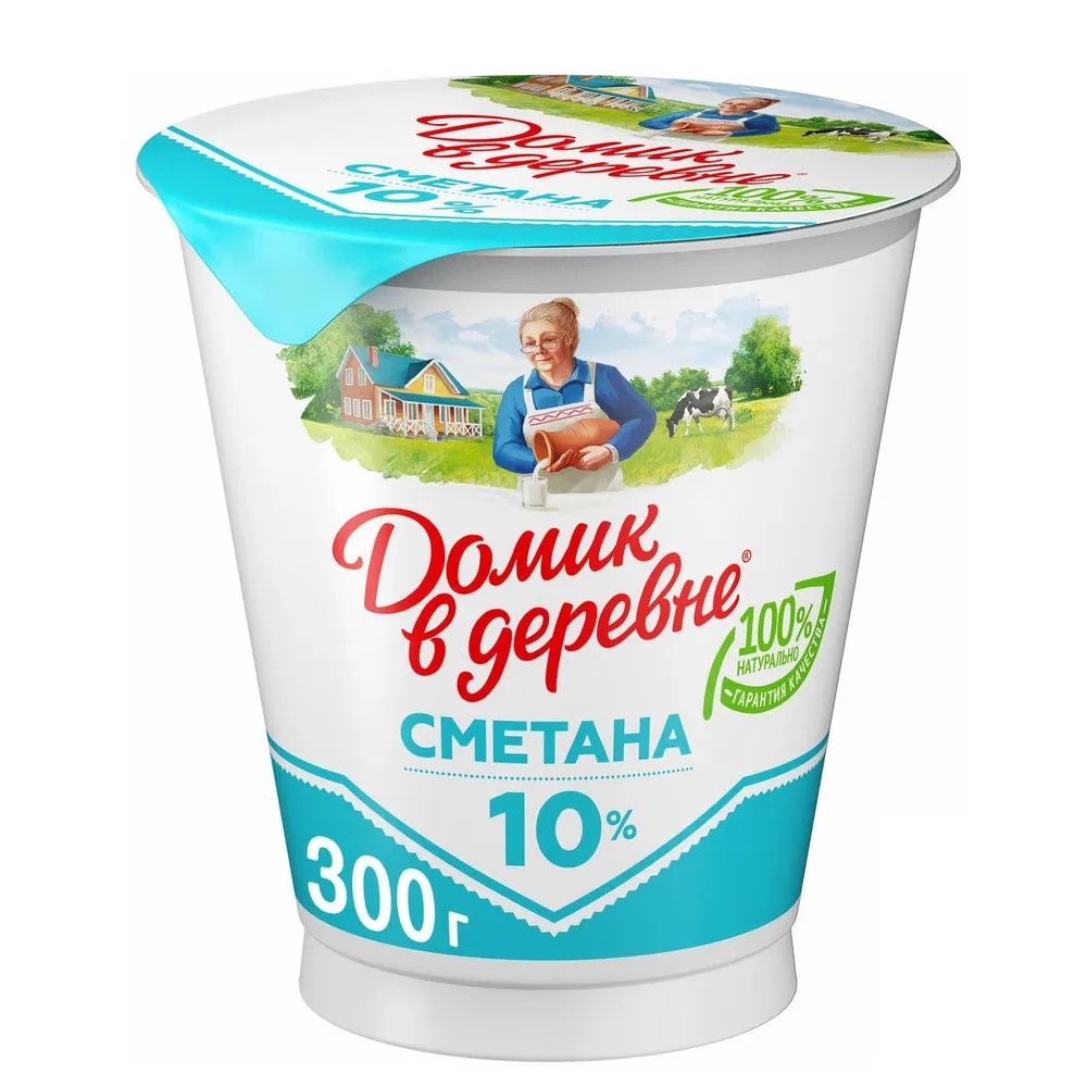 

Сметана Домик в Деревне 10% БЗМЖ 300 г