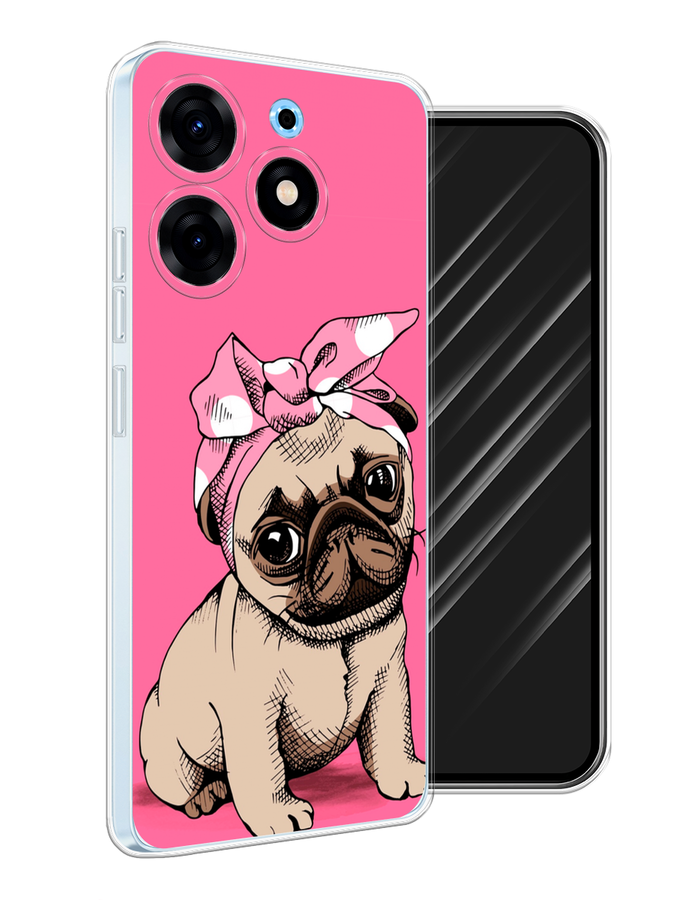 

Чехол Awog на Tecno Spark 10 Pro "Dog Pin-Up", Розовый;бежевый, 303750-2