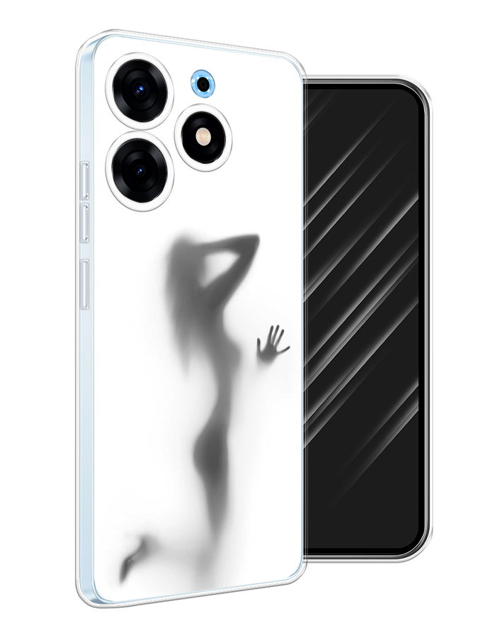 

Чехол Awog на Tecno Spark 10 Pro "Стекло в душе", Белый;серый;черный, 303750-7