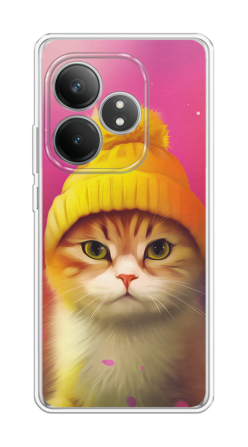 

Чехол на Realme GT 6T "Котик в шапочке", Розовый;желтый;бежевый, 2517550-1