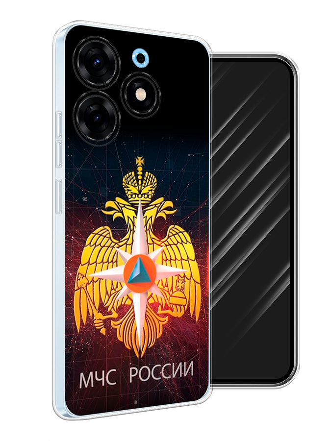 

Чехол Awog на Tecno Spark 10 Pro "МЧС России", Черный;желтый;красный, 303750-5