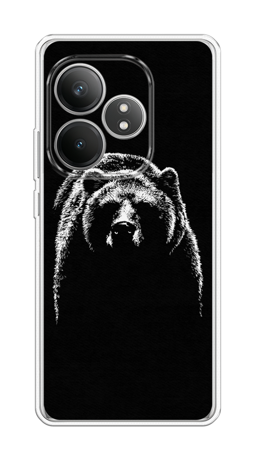 

Чехол на Realme GT 6T "Медведь в ночи", Белый;черный, 2517550-1