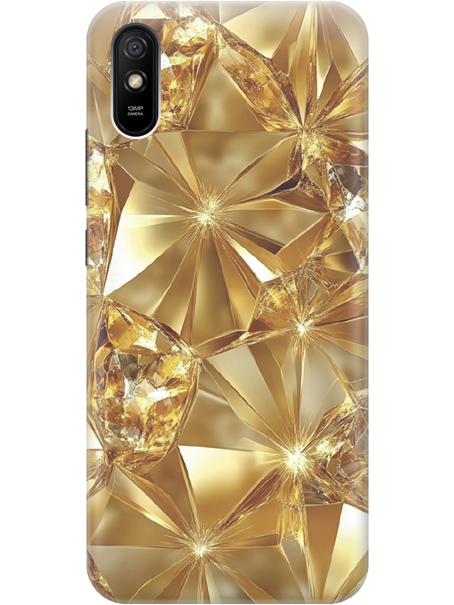 

Силиконовый чехол на Xiaomi Redmi 9A с принтом "Желтый сапфир", Прозрачный;золотистый, 723276932