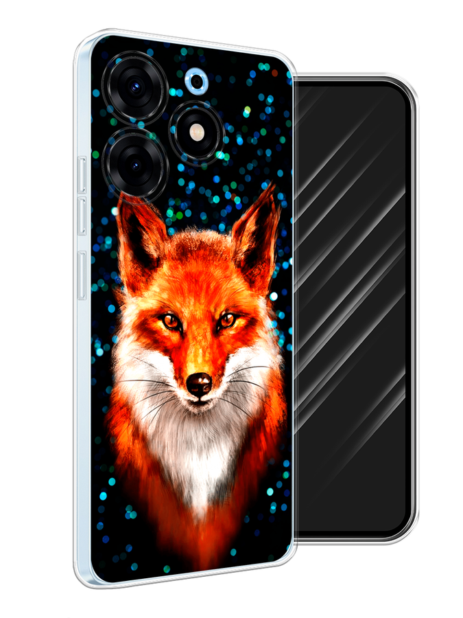 

Чехол Awog на Tecno Spark 10 Pro "Волшебная лиса", Оранжевый;черный;белый, 303750-1