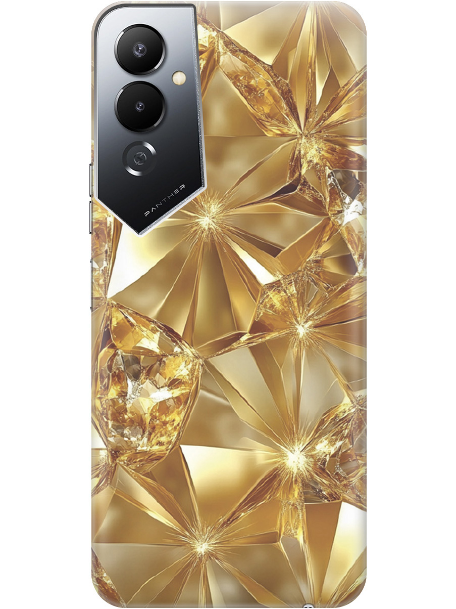 

Силиконовый чехол на Tecno Pova 4 с принтом "Желтый сапфир", Прозрачный;золотистый, 762091432