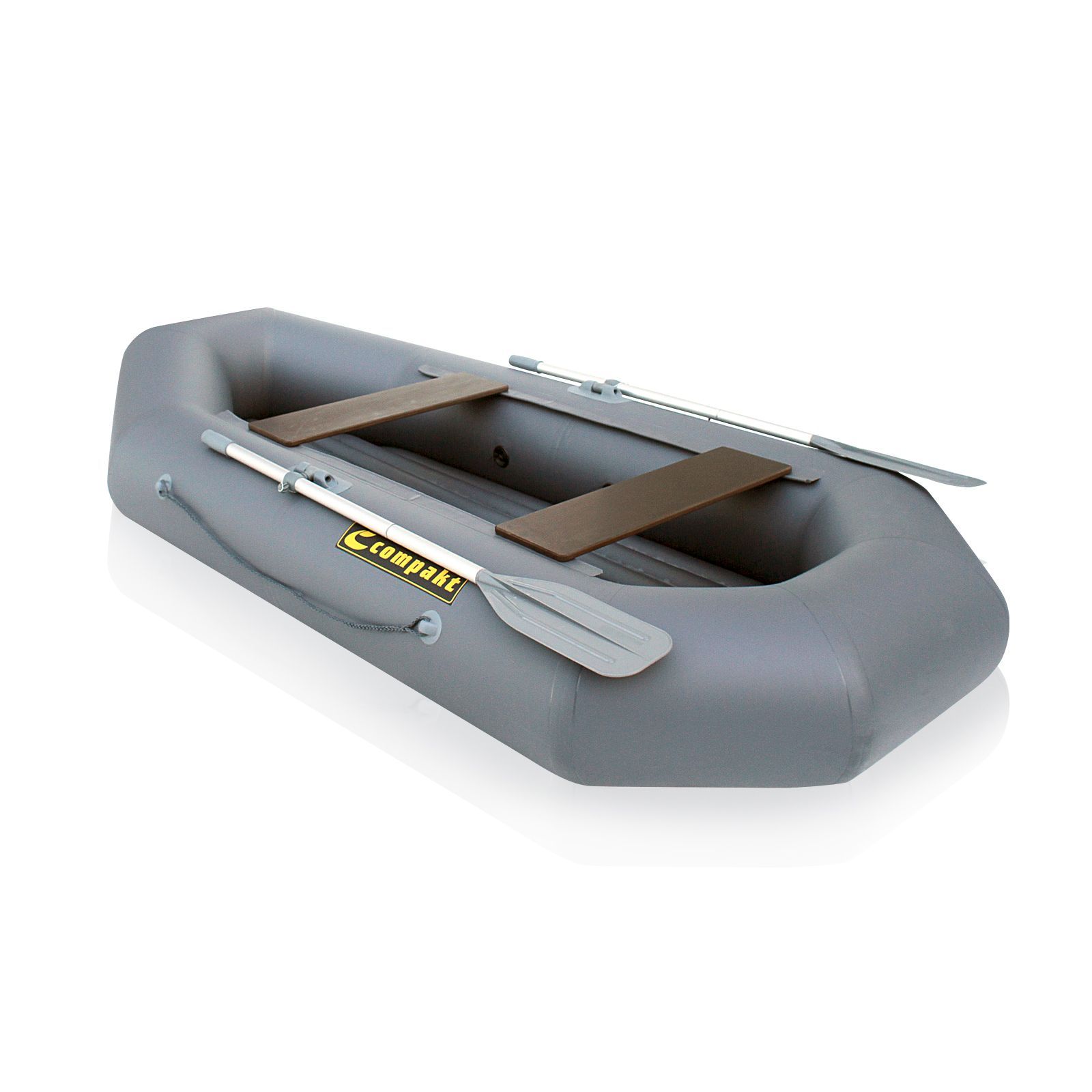 Лодка ПВХ Компакт-280N- НД надувное дно серый цвет упаковка-мешок оксфорд
