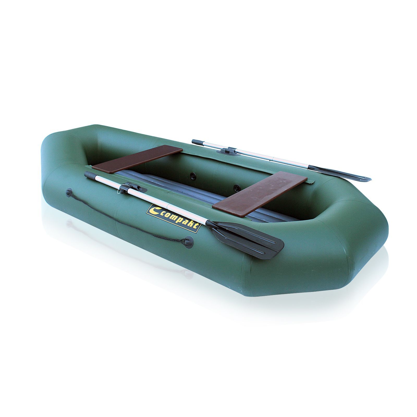 Лодка ПВХ Компакт-280N- НД надувное дно зеленый цвет упаковка-мешок оксфорд